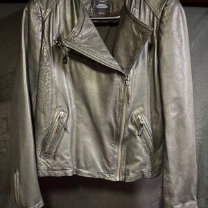 Leather jacket nouhaila cuir lambkin